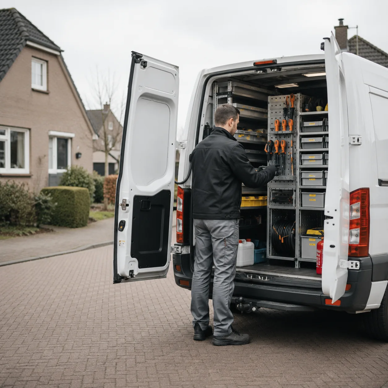 Riool Hulp Nederland vakman aan het werk